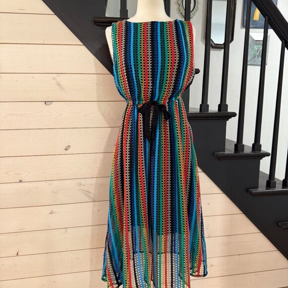 Eve Franco X Anthropologie Rainbow Crochet Midi Dress NWOT Size 0 (XS) - Picture 14 of 16